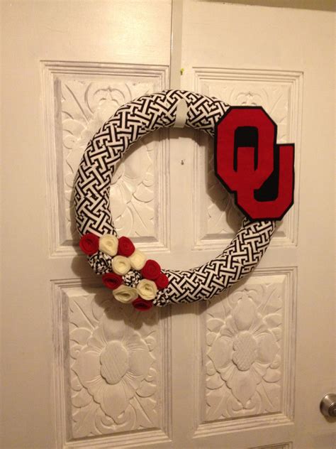 Ou Wreath Wreaths Crafts Halloween Wreath