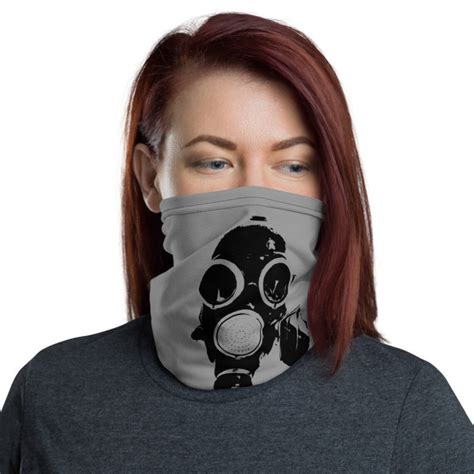 Gas Mask Anarchist Face Mask Unisex Neck Gaiter Mask Social Etsy