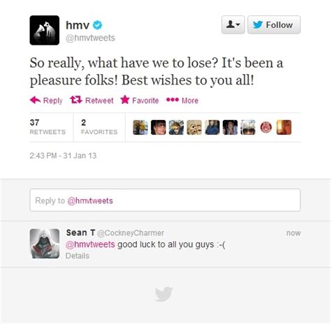 Hmv Twitter Account Taken Over By Sacked Staff Metro News