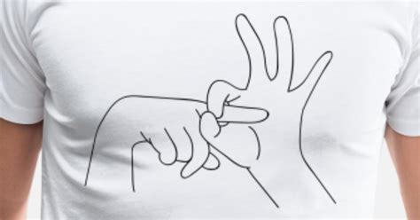 Dirty Hand Gesture Sign Sex Mens Premium T Shirt Spreadshirt