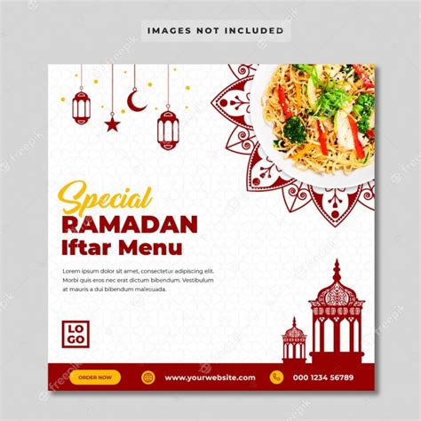 Special Ramadan Iftar Food Menu Instagram Banner Premium Psd File