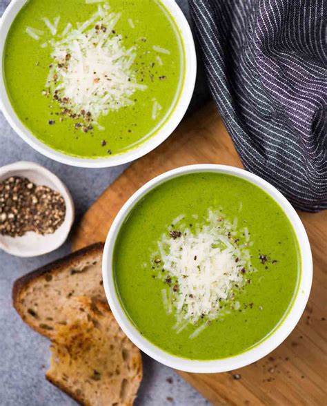 Healthy Spinach Soup Recipe The Flavours Of Kitchen