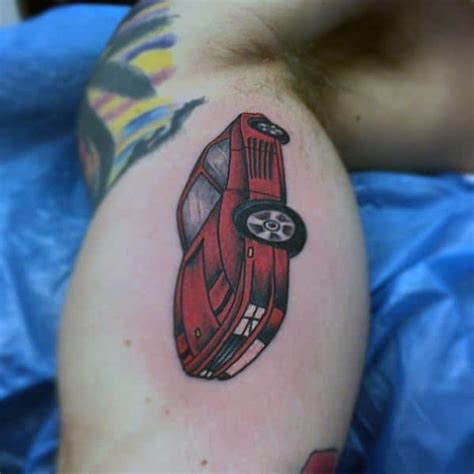 Racing tattoos are for those who love fast cars. 50 Ferrari Tattoo Ideas For Men - Italian Sports Car Designs
