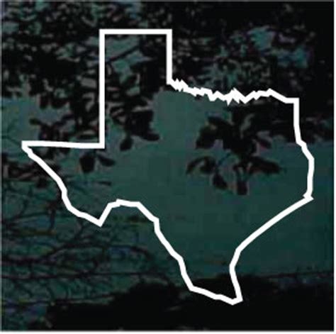 State Of Texas Outline Decal And Window Sticker
