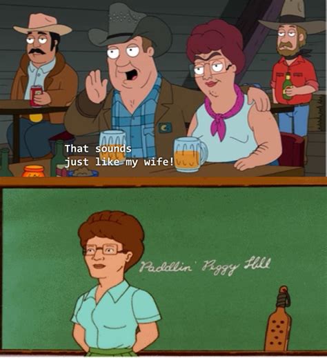 Maybe you would like to learn more about one of these? Peggy Hill on American Dad | King of the Hill | Know Your Meme