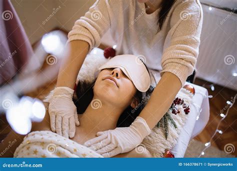 Professional Masseuse Massaging Chest Of A Girl Stock Image Image Of Dayspa Procedure 166378671