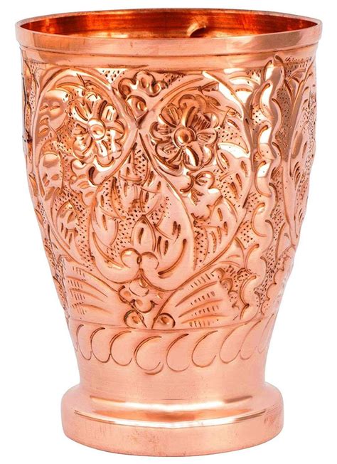 100 Pure Copper Cup 300 Ml Handcrafted Pure Copper Cup For Etsy