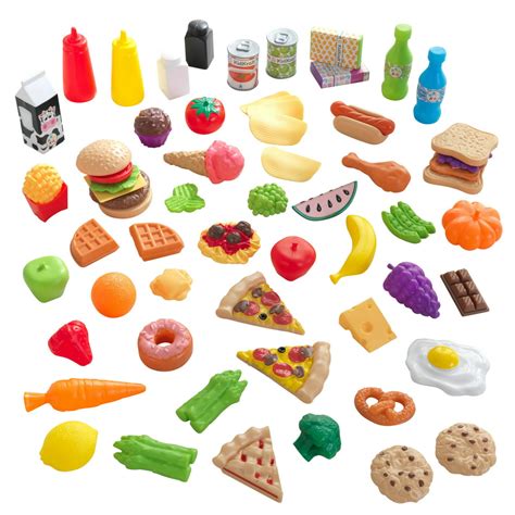 Kidkraft Kidkraft 65 Piece Plastic Play Food Set For Play Kitchens