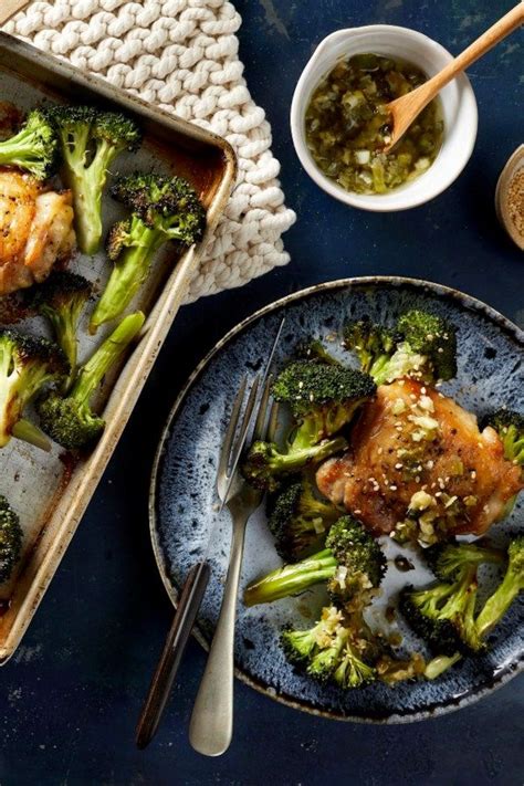 Switch the oven to broil for the last two to three minutes of baking to get the chicken and broccoli nice and crispy. Sheet-Pan Sesame Chicken & Broccoli with Scallion-Ginger ...