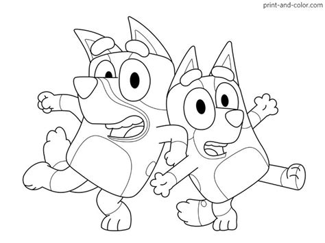 Color With Me Bluey And Bingo Coloring Pages Pumpkin Coloring Pages