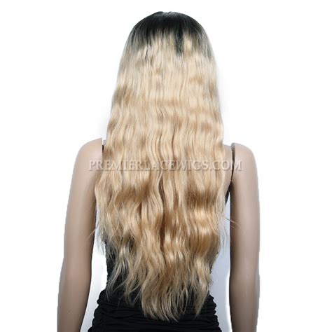 Ciara Long Ombre Blonde Style Wavy Virgin Hair Lace Wigs