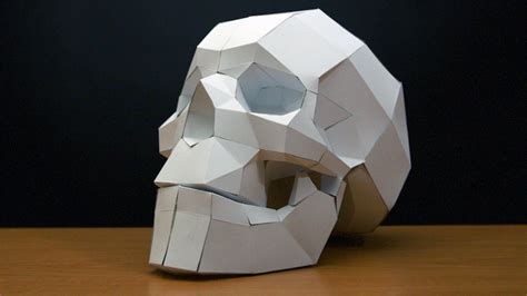 Papercraft Skull Timelapse Youtube Origami Human Skull Template