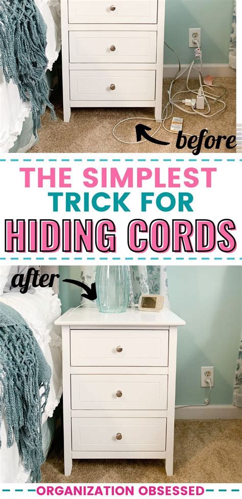 How To Easily Hide Bedside Cords Organization Obsessed In 2021 Home