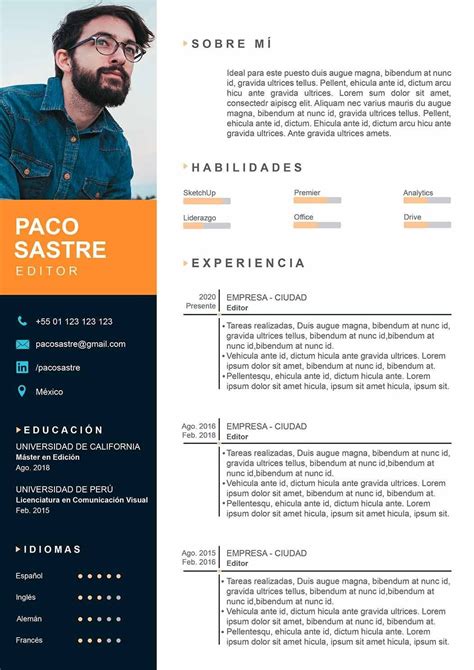 Modelo De Curriculum Vitae Pdf Para Descargar 70 Plan