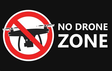 No Drone Zone Sign No Fly Zone Vector Flat Illustration 364981 Vector