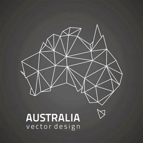 Australian Map Network Illustrations Royalty Free Vector Graphics