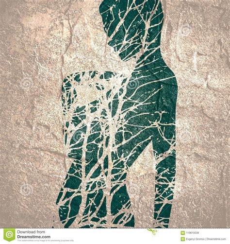 Confused Woman Silhouette Stock Illustration Illustration Of Abstract 119610539
