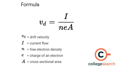 Drift Velocity Formula Characterization Net Velocity Of Electron How