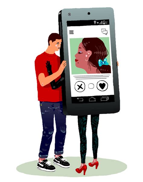 The New York Times Connected Love In The Time Of The Internet Editorial Illustration