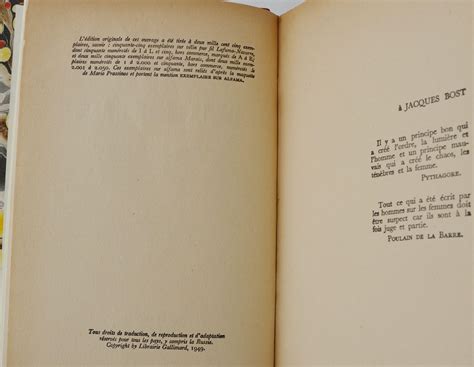 Le Deuxieme Sexe The Second Sex Simone De Beauvoir Reprint