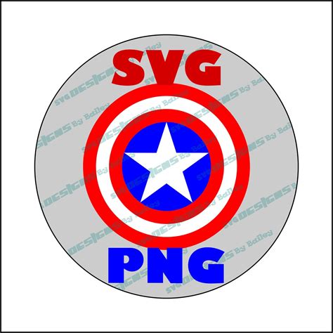 Captain America Shield Svg And Png Etsy