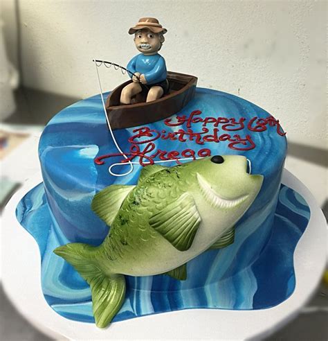 Papa kann es immer wieder für geburtstage und zukünftige vatertage verwenden! fishing cake - #cake #fishing in 2020 (mit Bildern ...