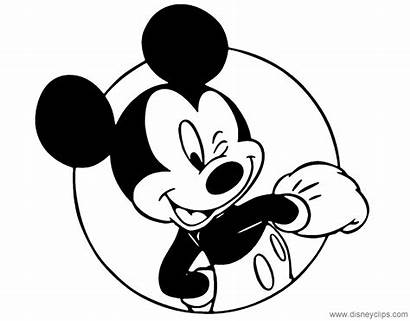 Mickey Mouse Coloring Winking Pages Disney Pdf