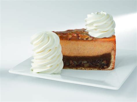 the cheesecake factory s pumpkin and pumpkin pecan cheesecakes are back