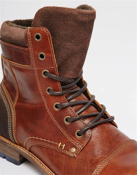 Lyst Aldo Croawia Leather Boots In Brown For Men