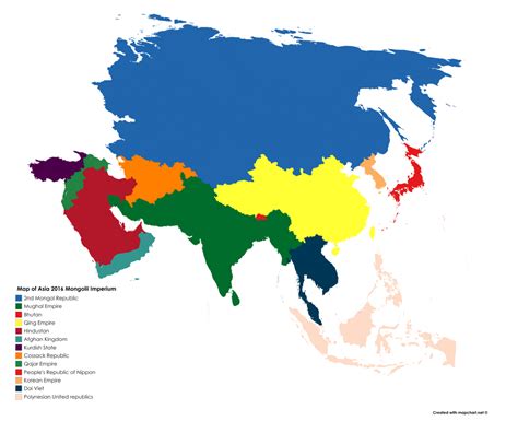 Map Of Asia In 2016 The Mongolii Imperium Imaginarymaps