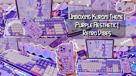 Unboxing Kuromi Theme 💜 Purple Aesthetic Akko Kuromi Keyboard And Retro