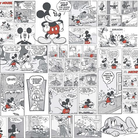Mickey Mouse Comic Strip Vintage Wallpaper Uk Diy And Tools