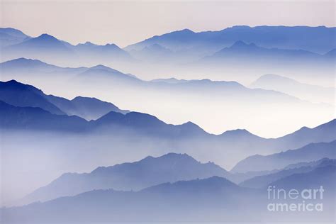 Mountain Mist In Blue Photograph By King Wu Fine Art America