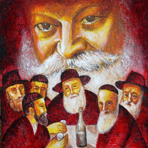 Original Jewish Chabad Lubavich Rebbe Farbrengen Canvas Art Etsy