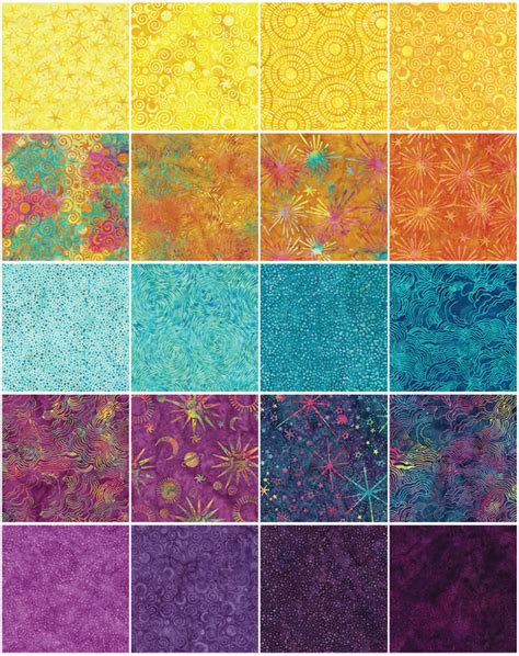 Island Batiks Twilight Glow Summer Inch Strip Pack Pcs Quilt In A Day Quilting