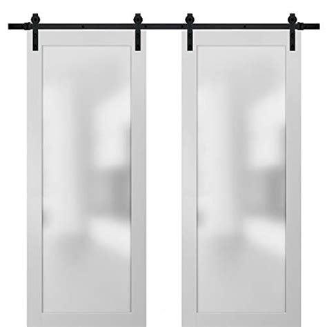 Sliding Lite Double Barn Frosted Glass Doors 60 X 80 Planum 2102