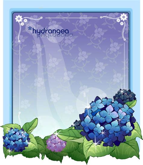 Hydrangea Flower Frame Vector Free Download