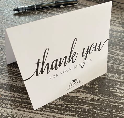 Custom Thank You Cards For Business Personalized Custom Simple Glitter