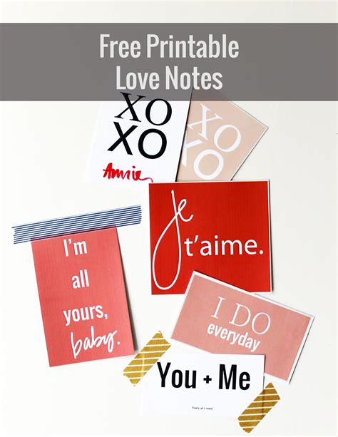 Printable Love Notes For Valentines Day This Is Tisa