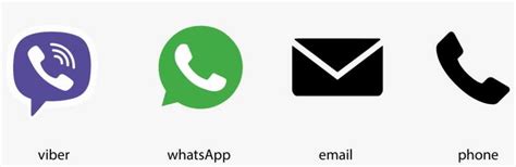 Download Viber Whatsapp Phone Email Icons For Whatsapp Phone Email