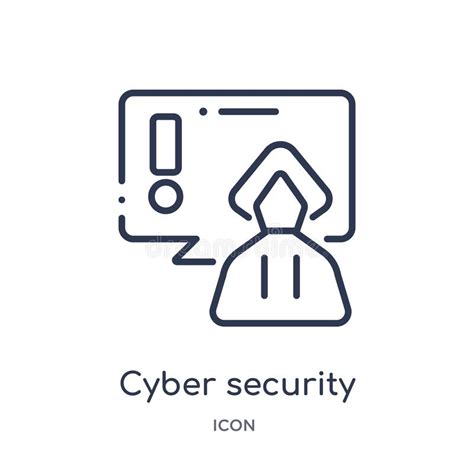 Linear Cyber Security Icon From Internet Security And Networking