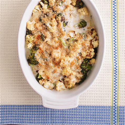 Cauliflower Broccoli Gratin Recipe Eatingwell