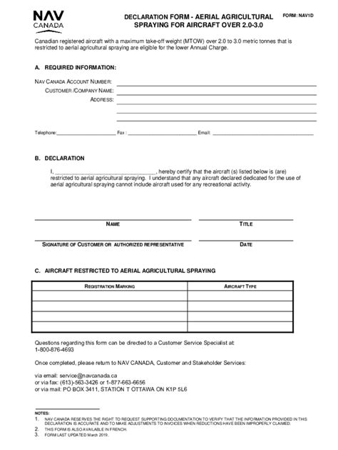Fillable Online E Aerial Agricultural Spraying Declaration Form For