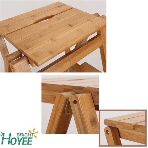 Rubber Wood Multi Functional Folding Table Folding