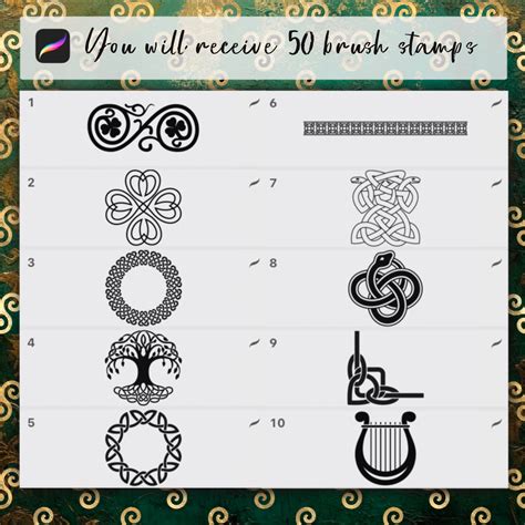 Celtic Knot Procreate Stamps Mega Bundle Celtic Pattern Etsy
