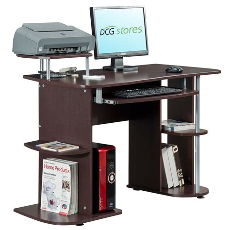 Computer Desk With Elevated Printer Stand Dcg Stores