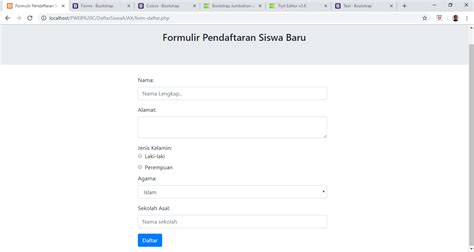 Cara Membuat Form Pendaftaran Dengan Php - Kumpulan Tips