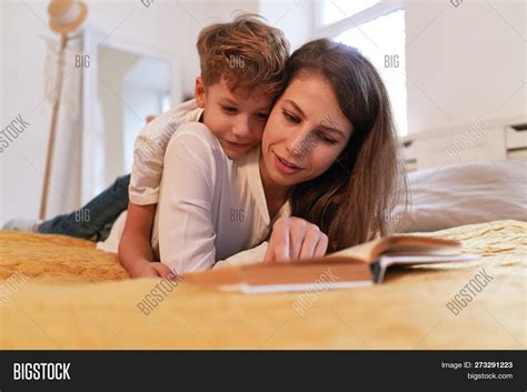 Mother Son Reading Image And Photo Free Trial Bigstock