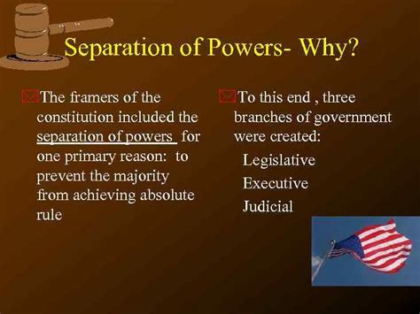 The Separation Of Powers Separation Of Powers