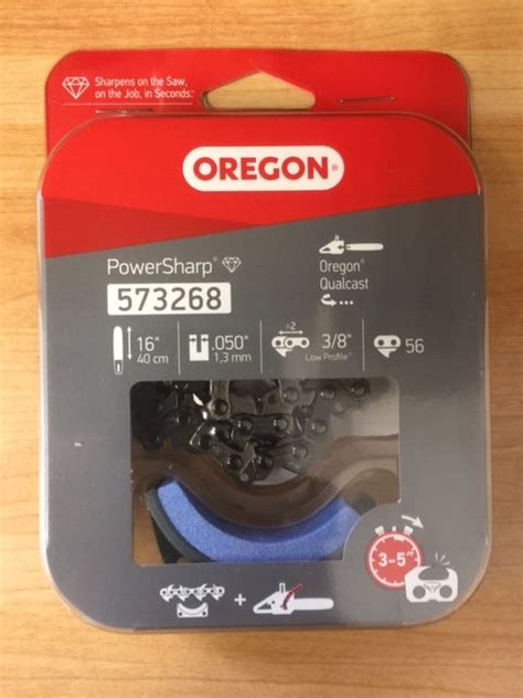 Oregon 573268 Powersharp Chainsaw Chain And Grindstone Pack 56 Drive L